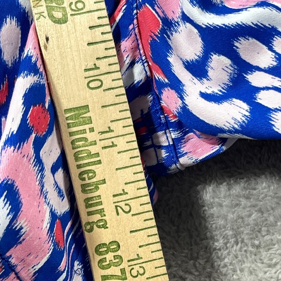 Nwt Crown & Ivy Caroline Shorts 14 Stretch Twill Classic Fit Blue Prairie‎ Artsy - Picture 7 of 13